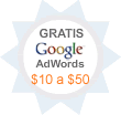 GRATIS para Google AdWords ; Por la sola contratación del servicio, usted se hace acreedor de créditos para utilizar en Google AdWords. Esto es posible gracias al convenio que mantenemos con el mas...
